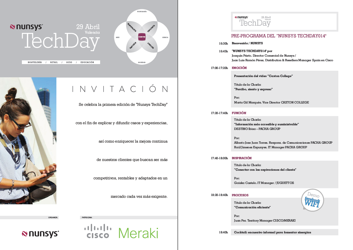 programa techday evento nunsys cisco Primera edición del Nunsys Techday con Cisco Meraki